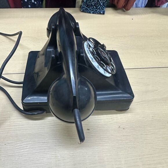 Black Bell South Rotary Dial Telephone EUC - Picture 5 of 8